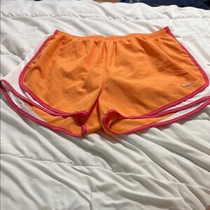 Nike Athletic Shorts Orange Pink Lightweight Design